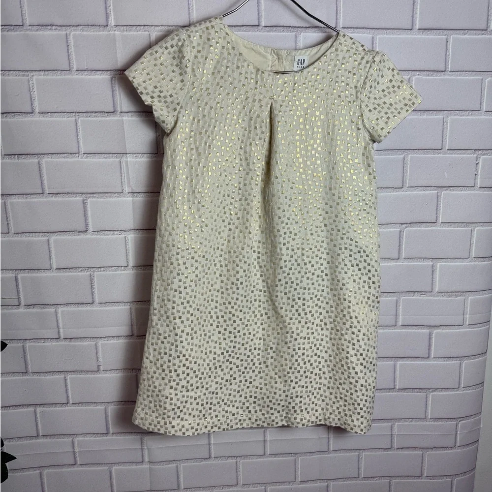 GAP Cream Polka Dot Short Sleeve Dress/girls size M